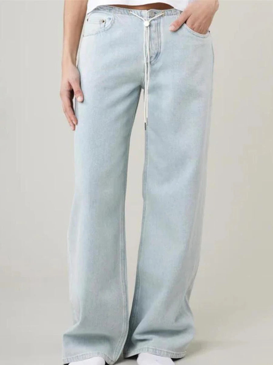 Women’s Drawstring Loose Fit Jeans