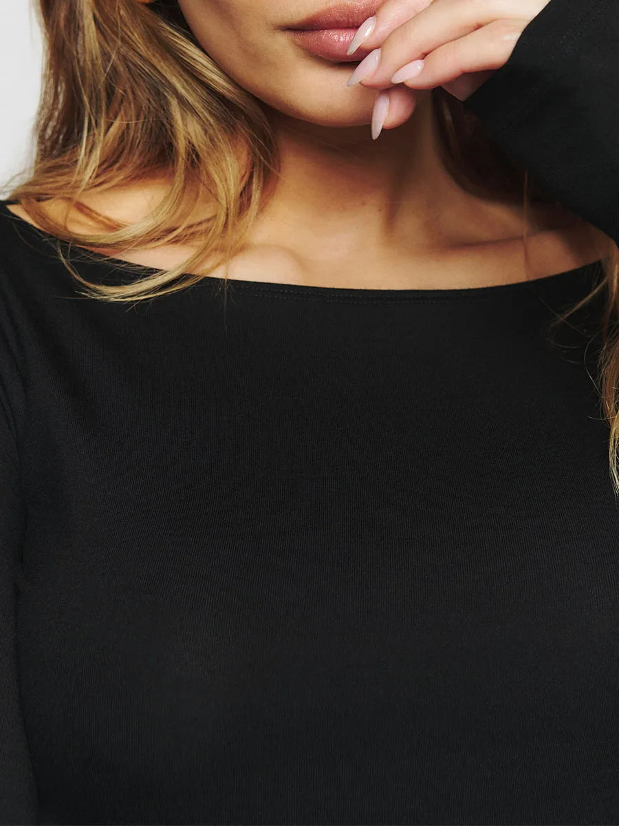 Out From Under  Boatneck Long Sleeve Top