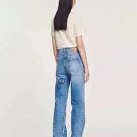 Fashion High Waist Denim Trouser
