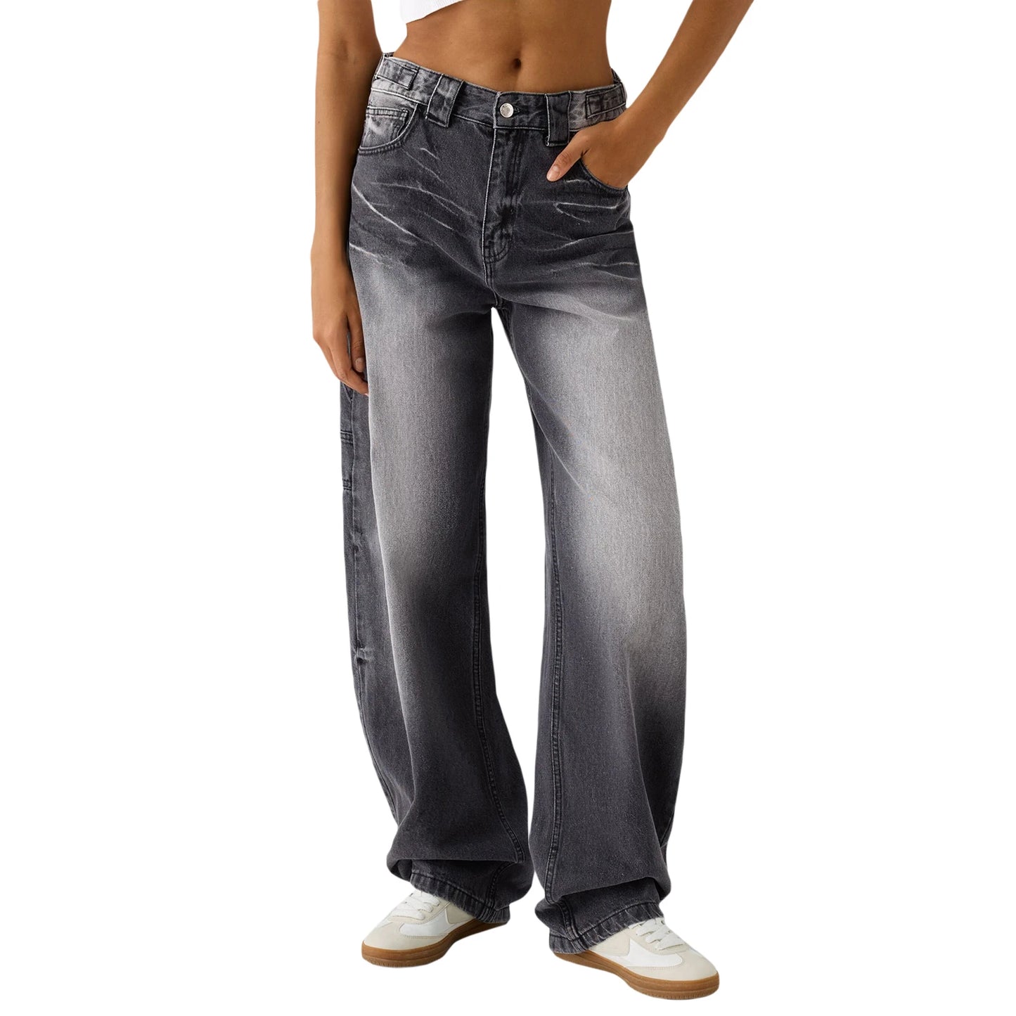 women Low Rise Boyfriend Jeans