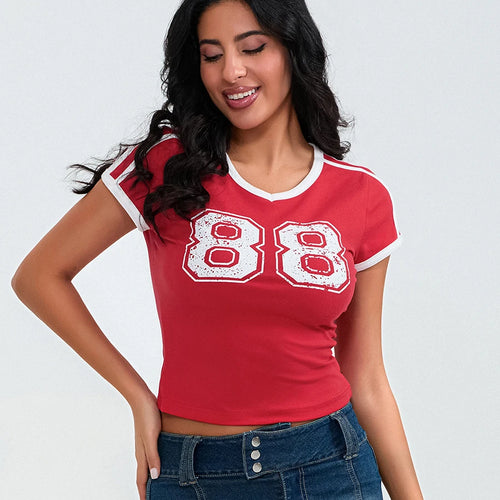 Babe  V Neck Tee