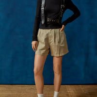 Ribbed Crewneck Long Sleeve Top