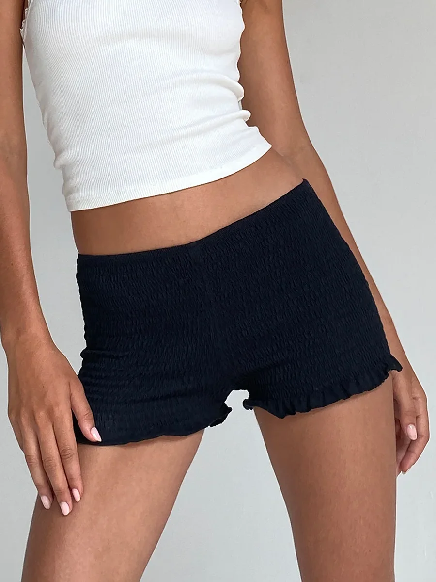 Colored  Shirred Bloomer Shorts