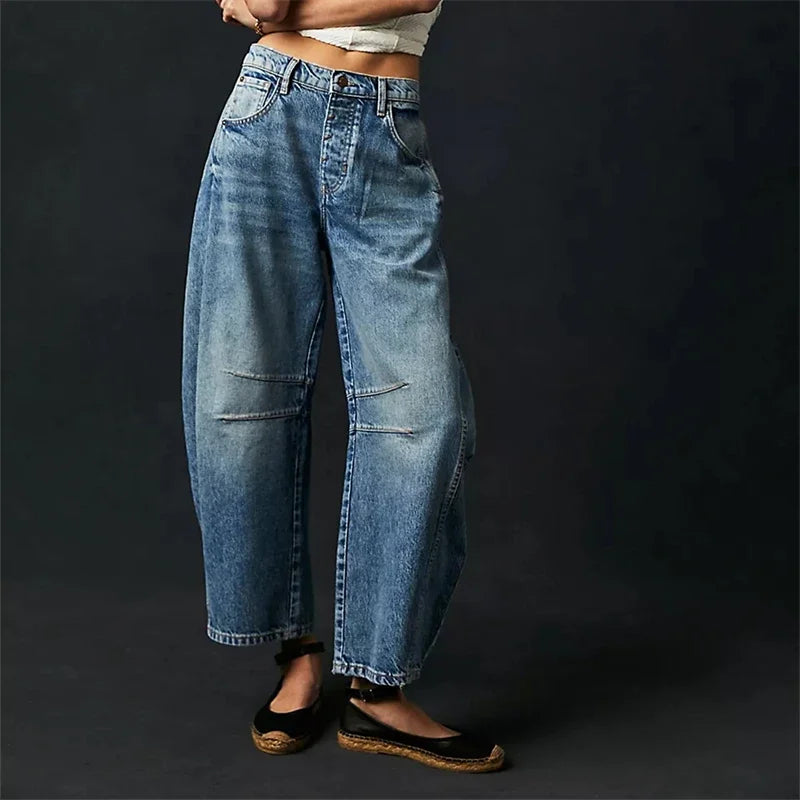 Mid-Rise Baggy Wide-Leg Jeans
