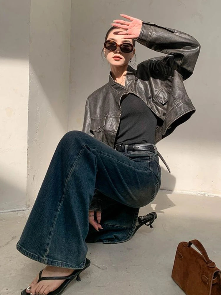 Ladies Wide Leg Jeans
