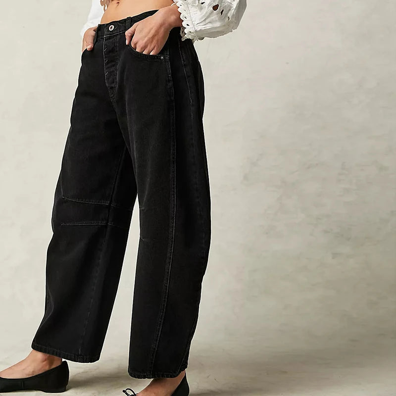 Eva Mid Rise Barrel Jean
