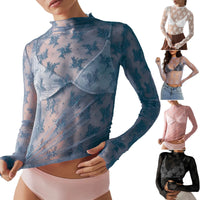Long Sleeve Floral Lace Top