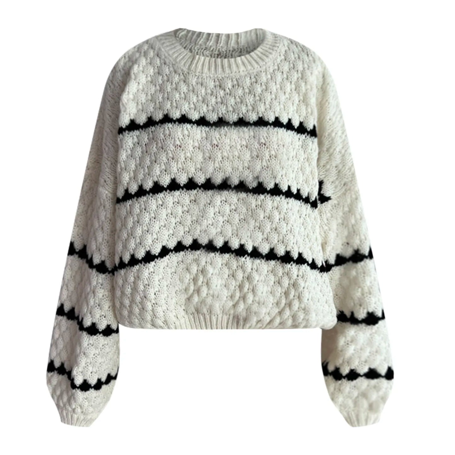 Lady  Crew Neck Pullover Sweater