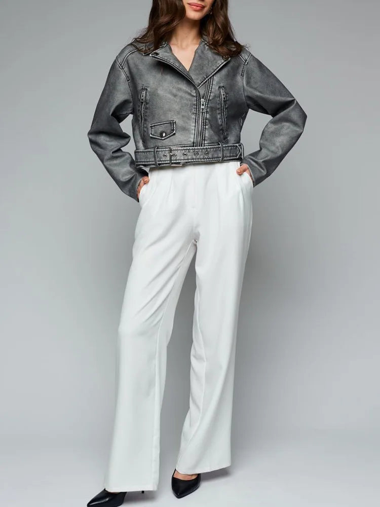 Vanessa Faux Leather Car Jacket