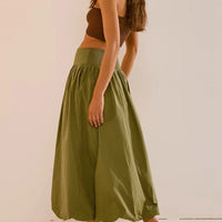 Bubble Hem Fluffy Maxi Skirt