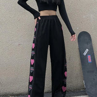 Love Heart Print Sweatpants