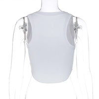 Ribbed Square Crop