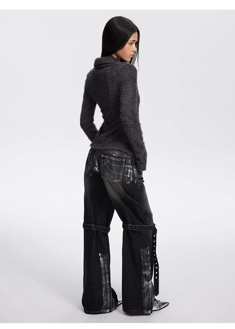 Black Baggy Boyfriend Jean