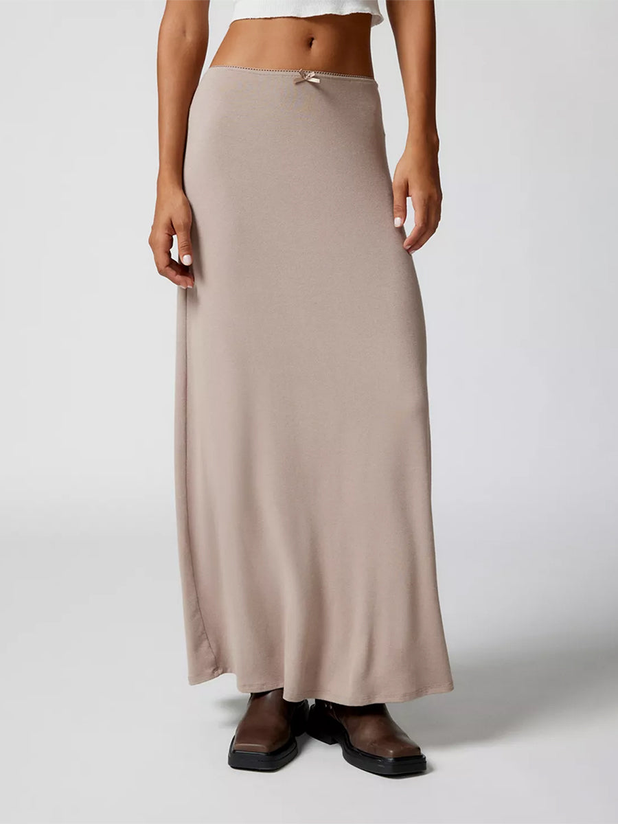 Versatile Elastic Waist Loose Skirt