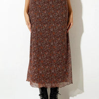 Polyester Floral Maxi Skirt