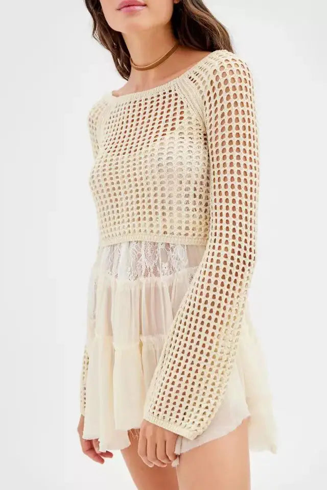 Colorblock Cutout Crop Top