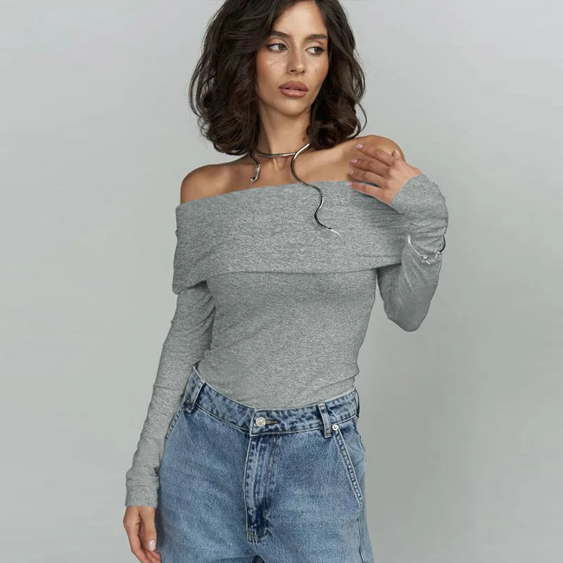Snug Loose Off Shoulder Sweater
