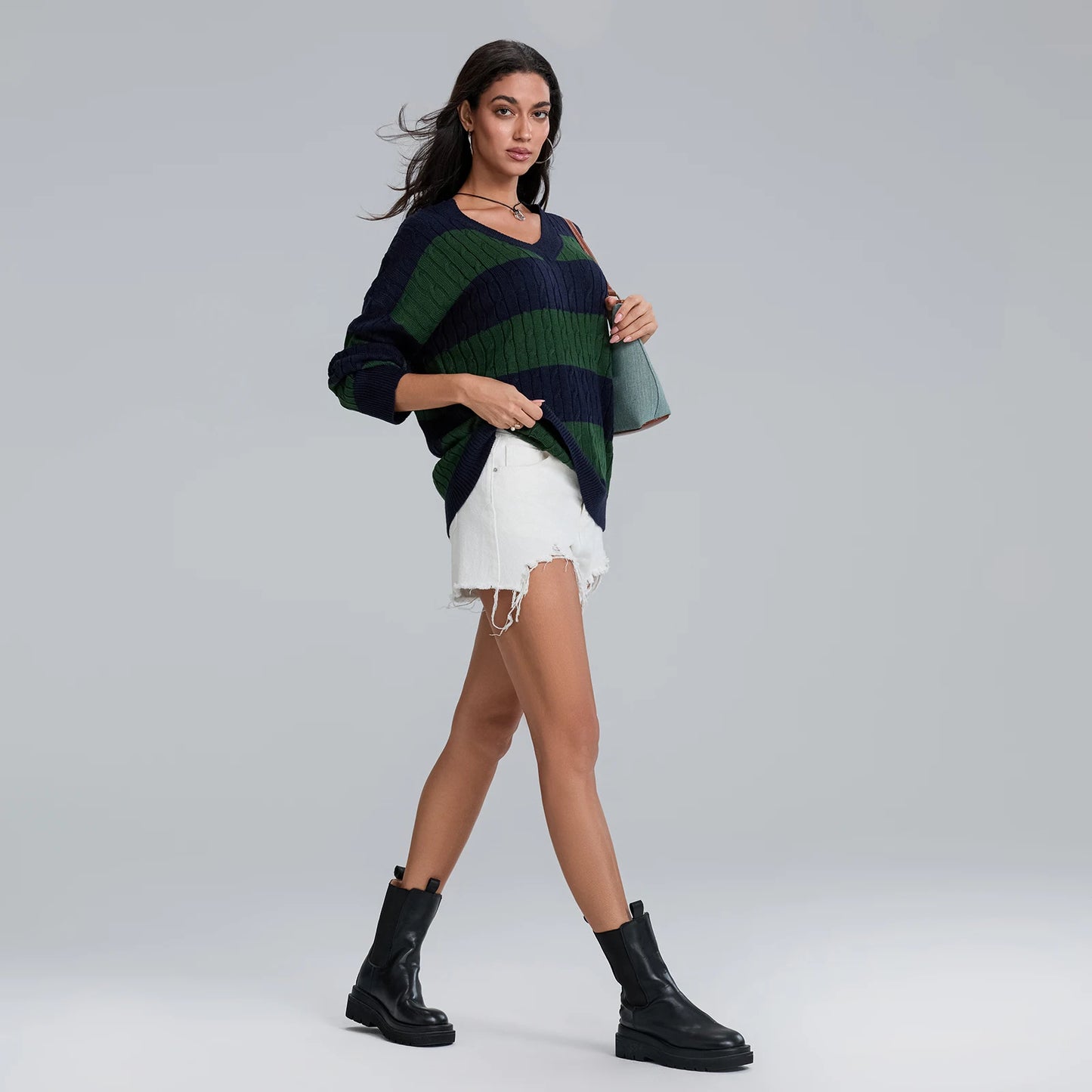 Oversized Crew Neck Pullover Sweater