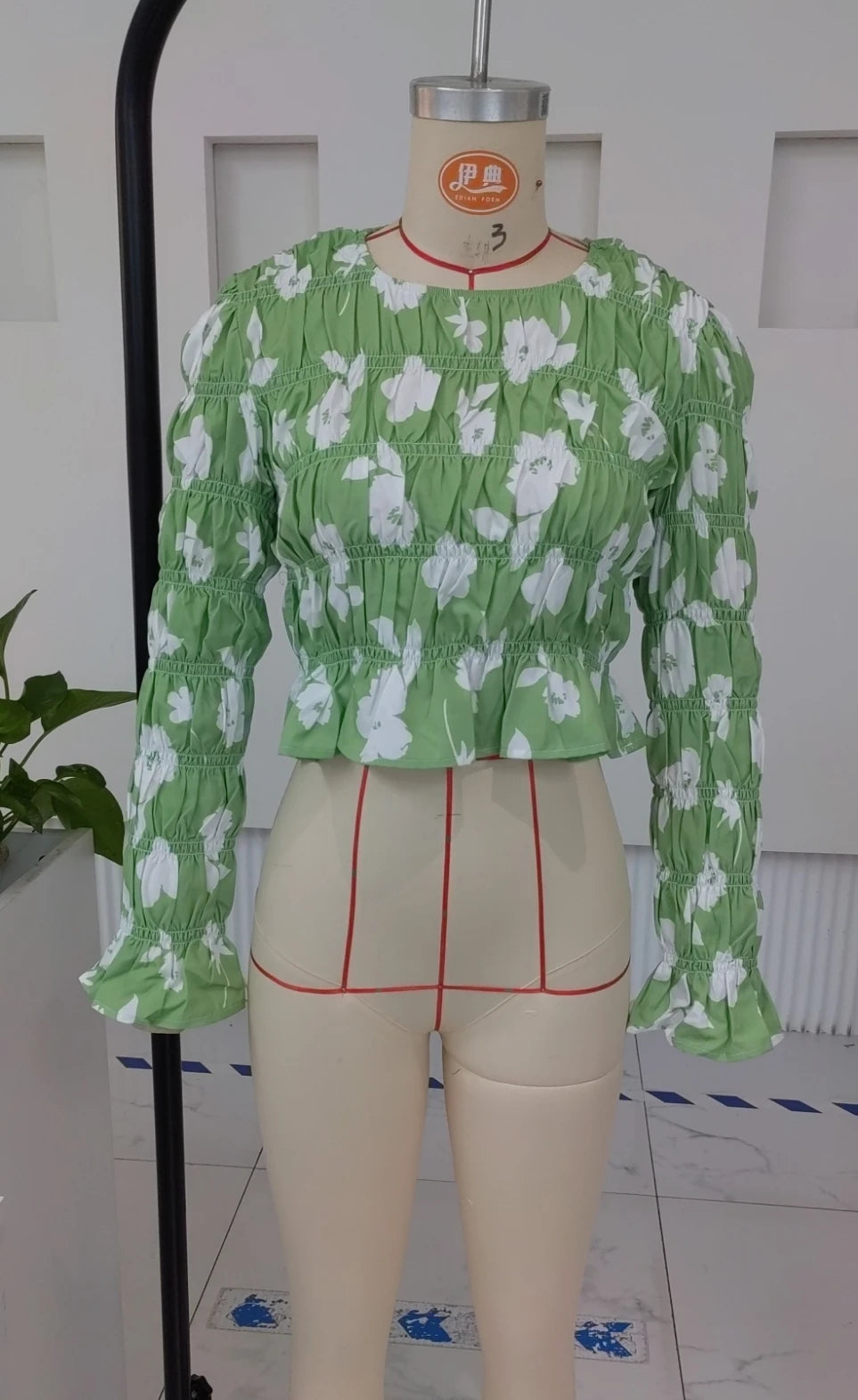 Stylish Long Sleeve Mesh Sheer Slim Top