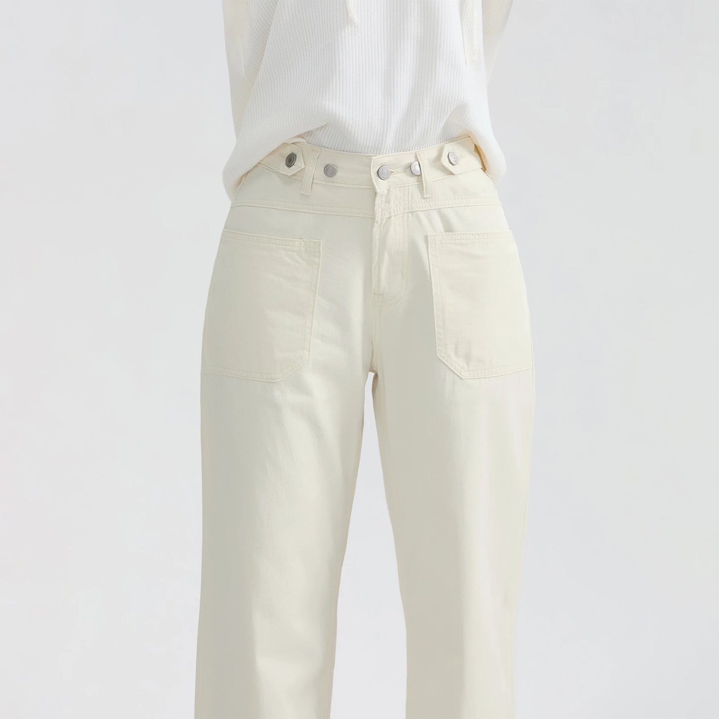 High Waist Wide Leg Denim Pants