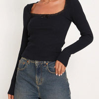 Chelsea Long Sleeve Square Neck Top