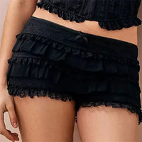 Free Ruffle Layered Lace Shorts