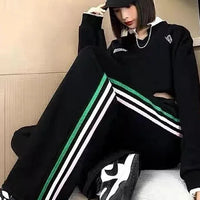 Rainbow Striped High Waist Sweatpants