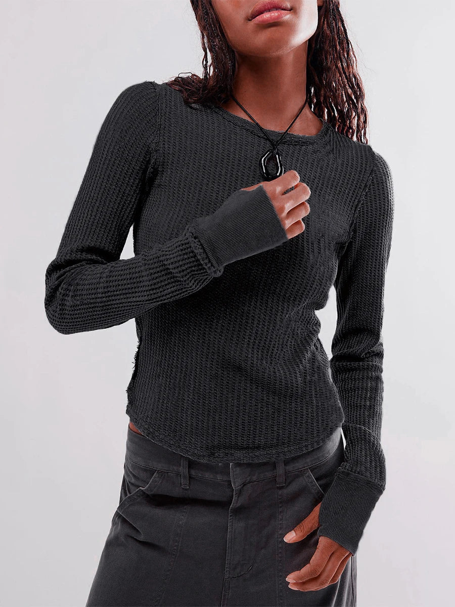 Long Sleeve Knit One Neck top