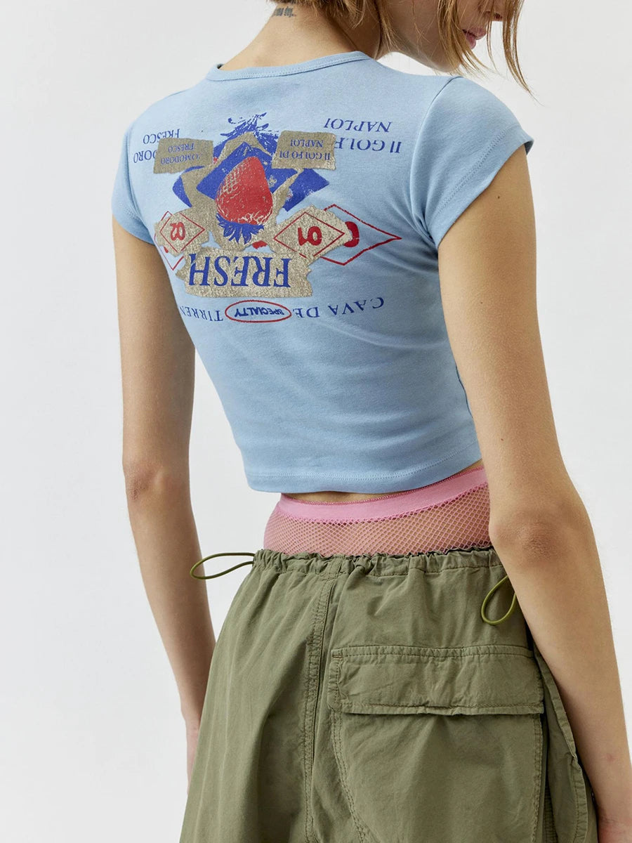 Winning Strawberry Baby Tee Shirt