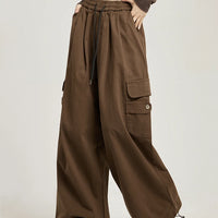 High Waisted Plicated Multiple Pockets pant
