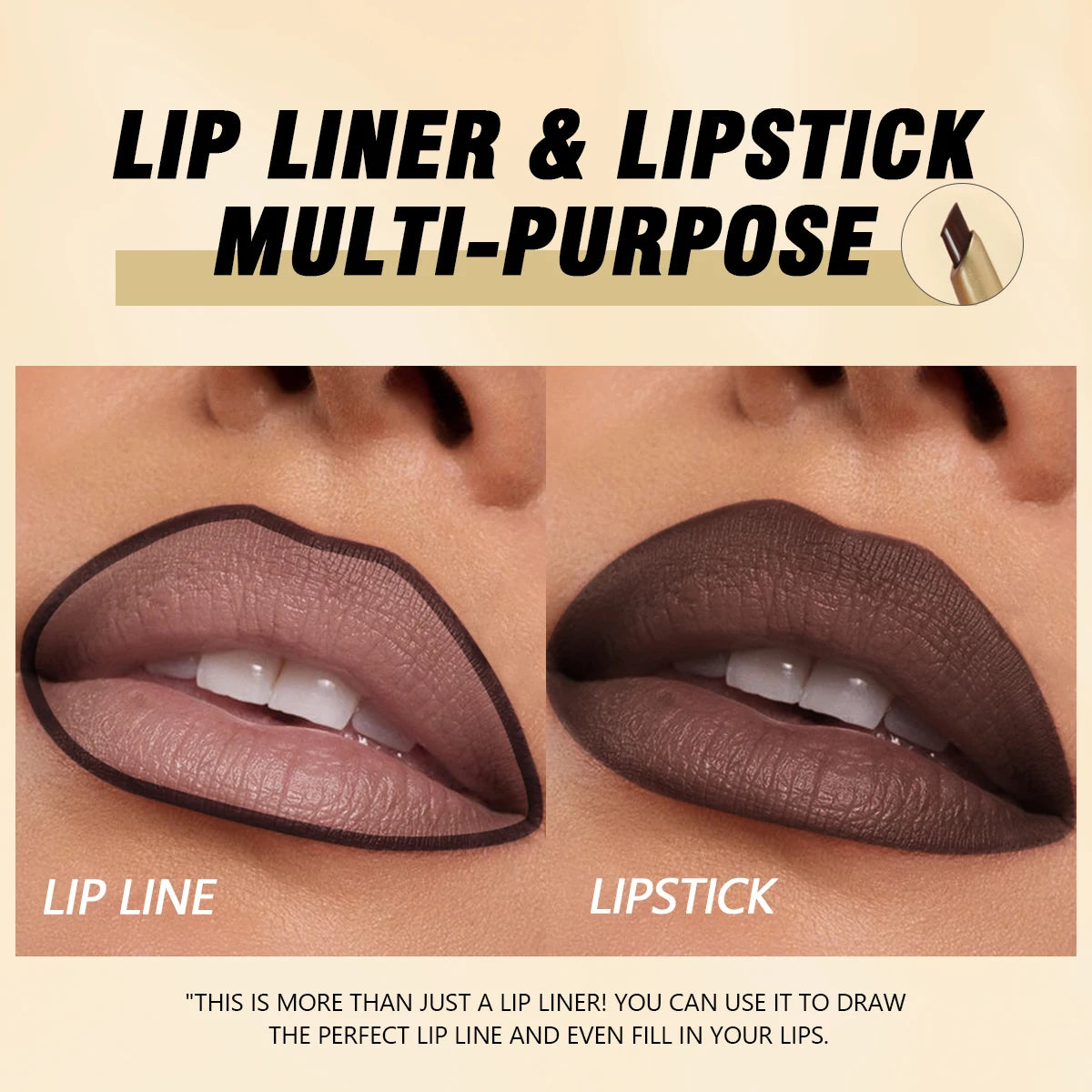 Bevel-Edge Matte Lip Contour Pencil