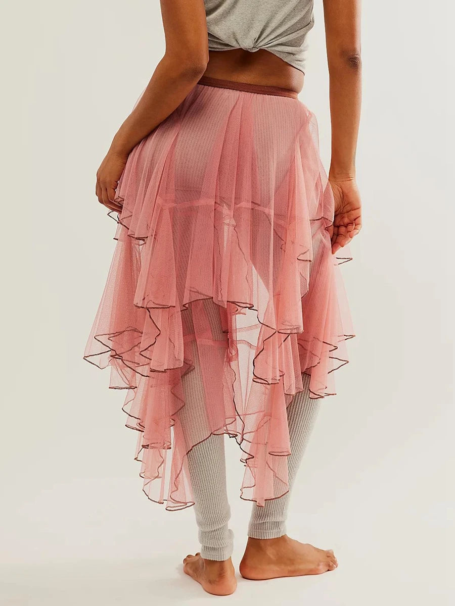 Chelsea Ruffled Elastic Waist Skirt