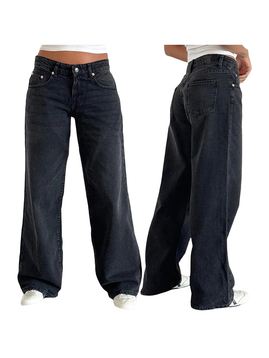 Low Waisted Multiple Pockets Pants