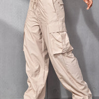 Loose Drawstring Waist Parachute