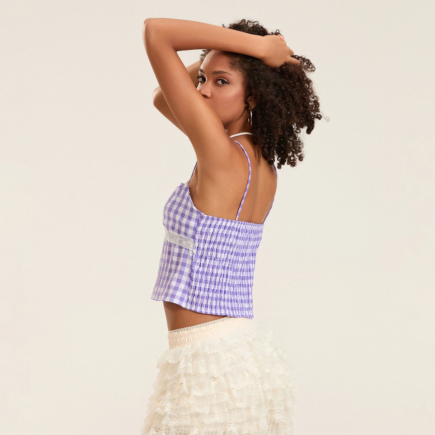 Spaghetti Strap Plaid Camisole