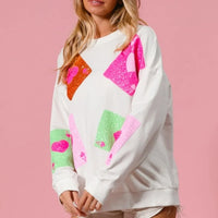 Women’s Sequin Love Heart Sweatshirt