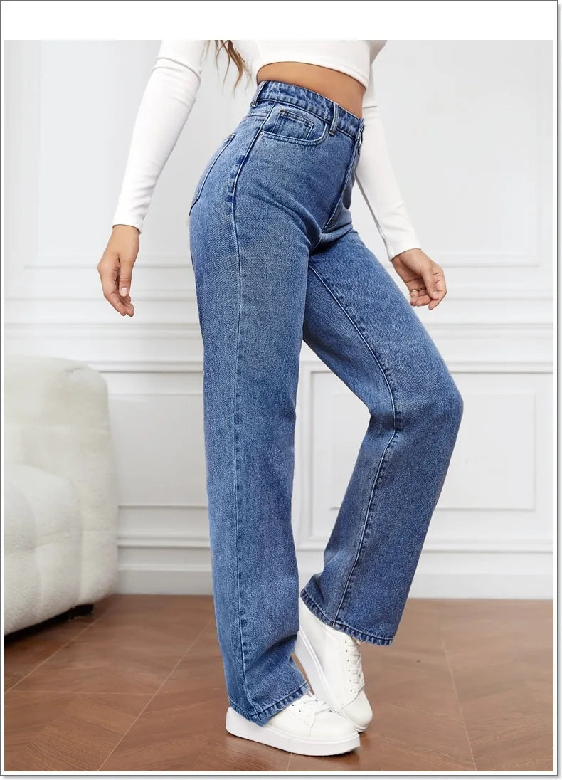 Fashoin Ultra High-Rise Straight-Leg