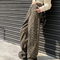 High Waisted Leopard Jeans