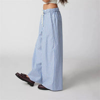 Striped Low-Waisted Wide-Leg Pants