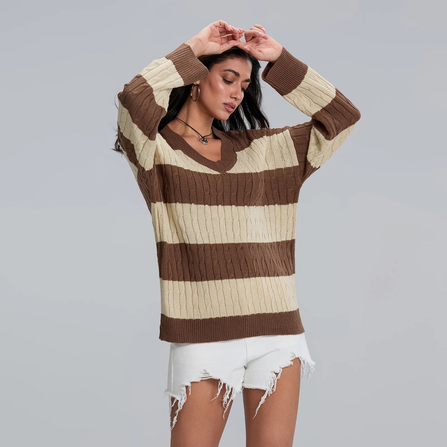 Oversized Crew Neck Pullover Sweater