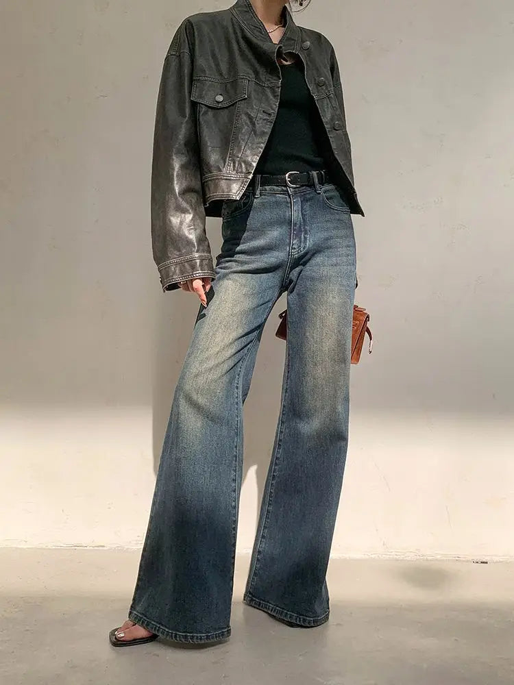 Ladies Wide Leg Jeans