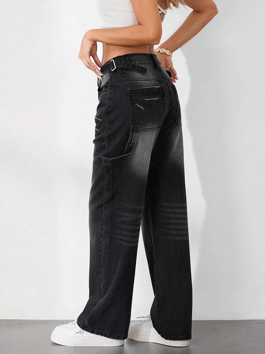 women Low Rise Boyfriend Jeans
