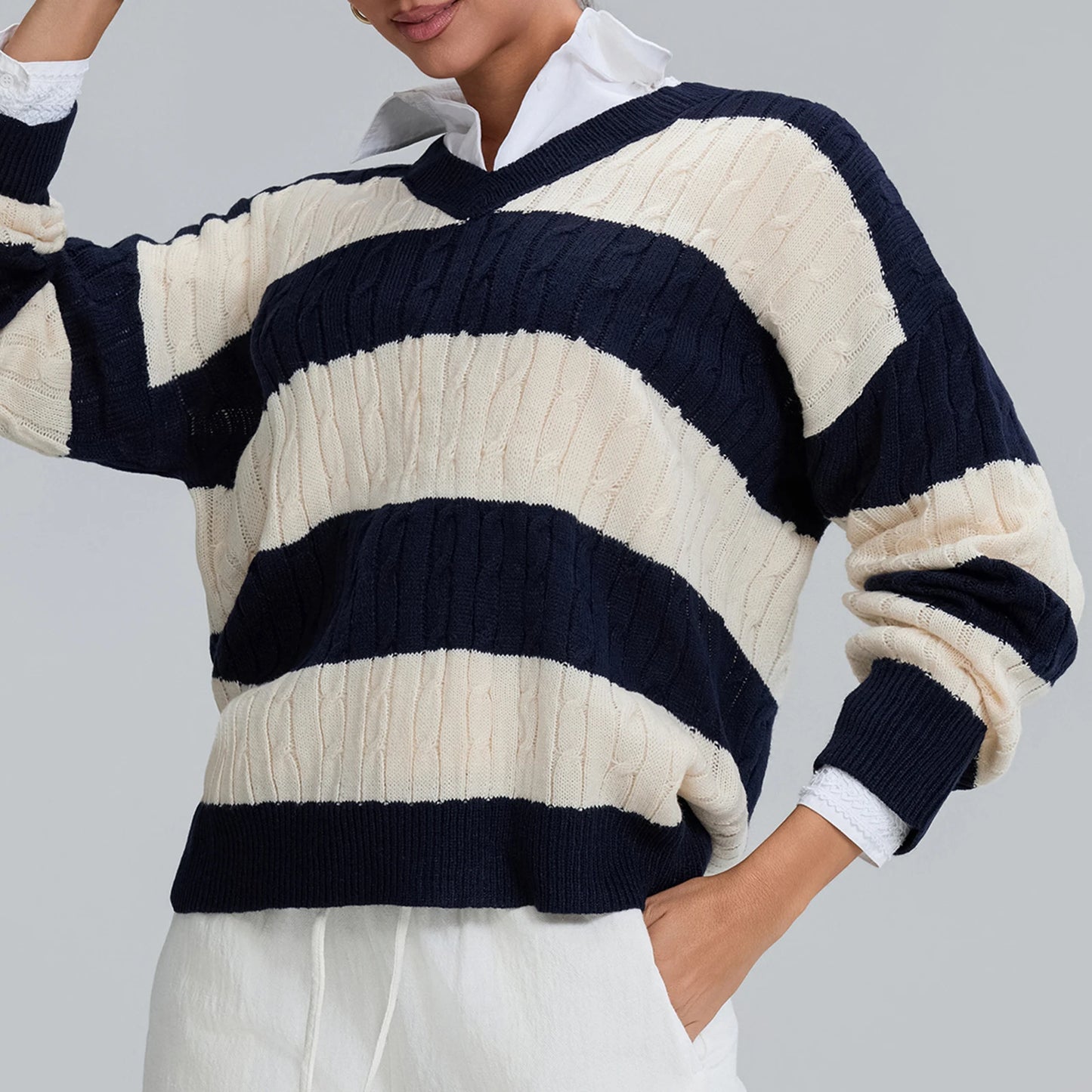 Oversized Crew Neck Pullover Sweater