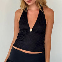 V Neck Halter Top