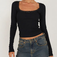 Chelsea Long Sleeve Square Neck Top