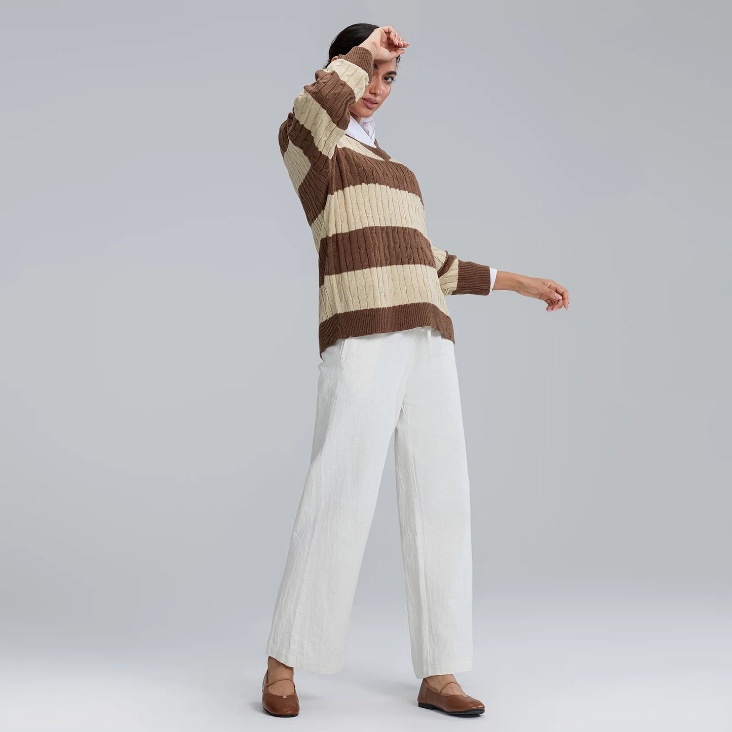 Oversized Crew Neck Pullover Sweater