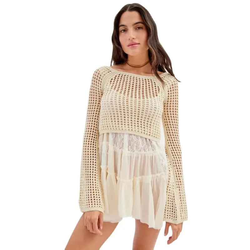 Colorblock Cutout Crop Top