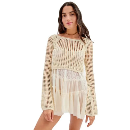 Colorblock Cutout Crop Top