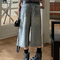 Oversized Ripped Short Jeans