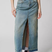 Serena Slit Denim Maxi Skirt